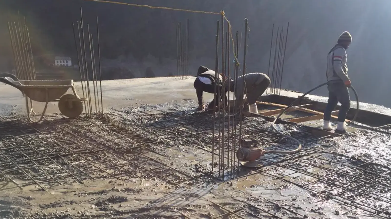 Betonieren des nächsten Stockwerks