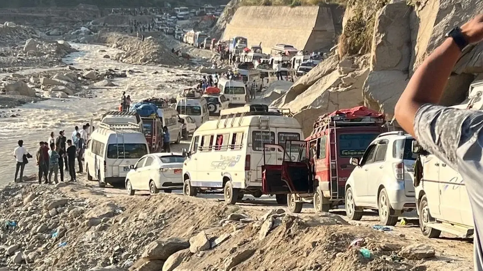 Stau auf der Straße